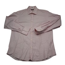 Hugo Boss Shirt Mens L 16.5 34/35 Pink Workwear Dress Office Button Up - £20.08 GBP