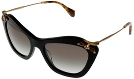 Miu Miu Sunglasses Women Black MU03PS 1ABOA7 Cateye - £210.33 GBP