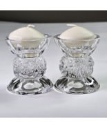 Two (2) RCR Royal Crystal Rock Candle Holders Rose Taper 24% Italian Mad... - $20.99