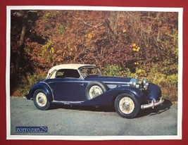 1936-39 MERCEDES-BENZ 540K Cabriolet Original Color Photo Print &#39;in Aller Welt&#39; - £11.00 GBP