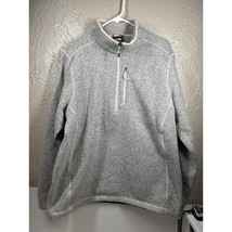 North Face Men’s Sweater Sweatshirt Fleece Quarter Zip Heather Grey Size... - $1,025.32 MXN