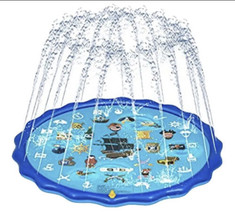 Obuby Sprinkle &amp; Splash Play Mat, Pirate Themed Sprinkler for KidsSummer Outdoor - £13.33 GBP