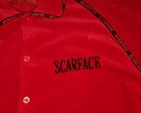 Vintage Scarface Universal Studios XL Short Sleeves Red Velour button-Up... - £75.06 GBP