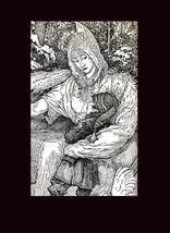 The Snow Queen Keeps You Warm 1914 Antique Book Art Plate Illustrated by Louis R - £10.10 GBP