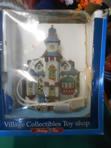 Holiday Time Village Toy Shop...Electric Hand Painted Porcelain - $19.39