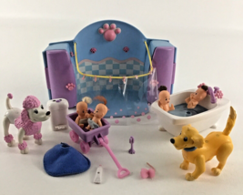 Mattel Doggie Daycare Bath TIme WIth Beau Playset Poodle Pup Figure Vint... - £47.38 GBP