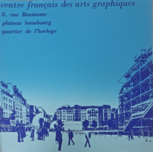 Center French Of Arts Graphics - Poster Original - Beaubourg - 80-90&#39;S - $155.39