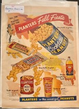 Vintage PLANTERS Peanuts Fall Fiesta Candy Oil Peanut Butter Print Ad Art Poster - £6.74 GBP