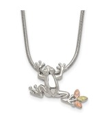 Landstrom&#39;s Black Hills Sterling Silver Frog Slide Necklace - $192.99