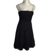 Jessica Howard Formal Black Lace Dress ~ Sz 8 ~ Spaghetti Strap ~ Knee Length  - £17.58 GBP