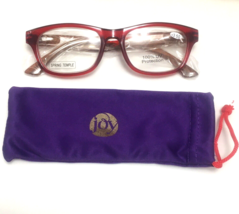 Joy Mangano Red Reader Glasses Spring Temple Lens +3.50 - 6C - $14.00