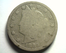 1883 WITH CENTS LIBERTY NICKEL ABOUT GOOD AG NICE ORIGINAL COIN FROM BOB... - $12.00