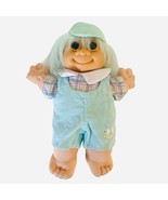 Russ Troll Kidz Sparky Doll Plush Stuffed Toy Corduroy Outfit Cap Blue Eyes - £10.19 GBP