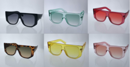 Large Oversized Crystal Frame Square Sunglasses Retro Flat Top Shades Su... - £7.82 GBP