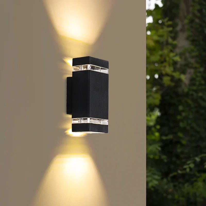 Modern LED Wall Lamps Outdoor Garden GU10 e27 Square Sconces Waterproof IP65 - £17.98 GBP+