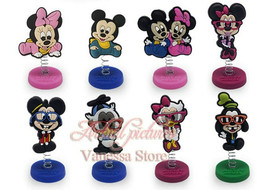 Disney Mickey, Minnie Mouse Birthday Cake Topper (Set Of 8pc) 1/4&quot; X 1-1/2&quot; - £8.59 GBP