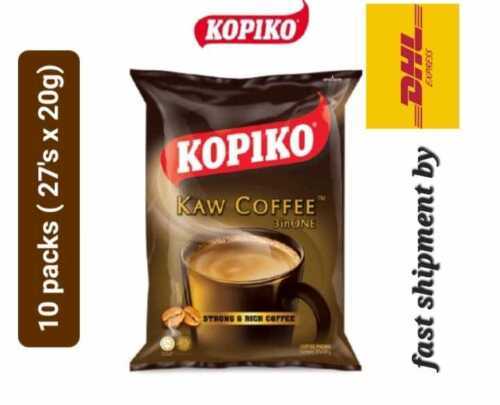 Kopiko Kaw Coffee 3 in 1 Coffee Premix  Strong & Rich 10 packs (27' x 20g)-DHL - $188.00
