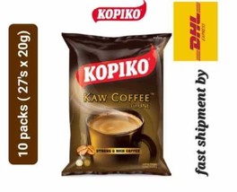 Kopiko Kaw Coffee 3 in 1 Coffee Premix  Strong &amp; Rich 10 packs (27&#39; x 20... - £147.94 GBP