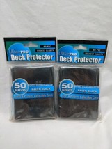 (2) (50) Packs Ultra Pro Deck Protector Raven Black Standard Size Sleeve... - £13.73 GBP