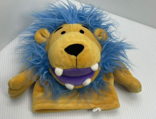 Primary image for Hand Puppet Lion Blue Mane Plush Small Moveable Mouth Manhattan Toy