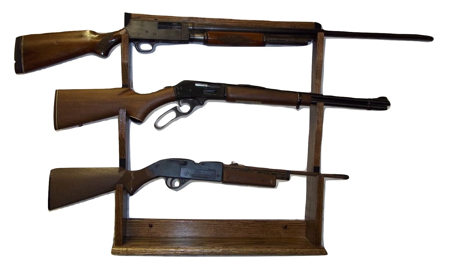Primary image for 3 Gun Rack for Mantle, Trade Show or Wall - Walnut Finish