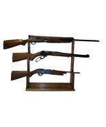 3 Gun Rack for Mantle, Trade Show or Wall - Walnut Finish - $2,261.89 MXN