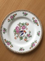 Vintage Johnson Bros England the Madras 8&quot; lunch plate flower bird free ... - €29,85 EUR