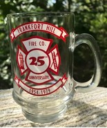 Frankfort Hill Fire Co. 25th Annv. 1954 -1979 New York glass coffee mug ... - $298.15 MXN