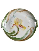 Vintage Platter Plate Imperial Austria Iris Floral Handles Duroys Hand painted - £31.38 GBP