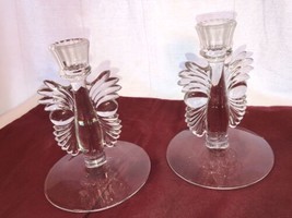 2 Maya Crystal Paden City Candlesticks - $29.99