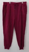 Time And Tru Women's Terry Trim Joggers Dark Raspberry Size XL - $5.00