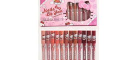Belenda Beauty x Hello Kitty 12-Piece Lip Gloss Box Set - Long Lasting Hydrating - £11.01 GBP