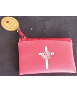 Beautiful Set of Red Beaded Rosary Beads – With Vinyl Zipper Case – VGC ... - £20.99 GBP