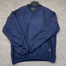 FootJoy Windbreaker Jacket Men Large Navy Pullover Long Sleeve V-Neck Ad... - $17.94