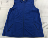 T by Talbots Vest Womens Extra Large Blue Full Zip Pockets Cotton Blend ... - £21.01 GBP