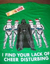 Funny Star Wars Lack Of Cheer Darth Vader Christmas T-Shirt Small New - £15.82 GBP