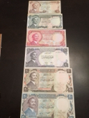 Reproduction Set King Hussein Half 1,5,10, 20 Dinars Jordanian Money 1970s-1985 - £9.42 GBP