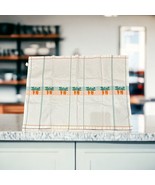 Vintage Mulliez Linen Kitchen Tea Towel Carrot Garden Striped Orange Green - €22,61 EUR