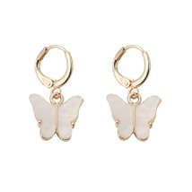 White Acrylic &amp; 18K Gold-Plated Butterfly Drop Earrings - $12.99