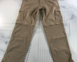 Prana Cargo Pants Womens Medium x 32L Tan Lightweight Zip Off Convertible - $24.99