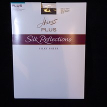 HANES Silk Reflections Plus Sheer Control Top Enhanced Toe Black Pantyhose 00P16 - £7.74 GBP