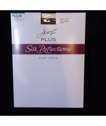 HANES Silk Reflections Plus Sheer Control Top Enhanced Toe Black Pantyho... - £7.74 GBP