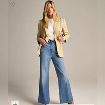 NWT J Crew Womens  Wide Leg Trouser  Dark Blue Jeans Sz  27x33 - $66.83