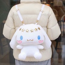 New Women Plush Backpack Kawaii Anime Big Ear Dog Little Devil Girls Backpack Ba - £25.12 GBP