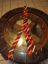 Alfani 100% Silk Necktie Red And Silver Stripes - £12.86 GBP