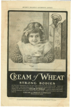 1902 Cream of Wheat Antique Print Ad Strong Bodies Happy Girl Eating Breakfast - £12.95 GBP