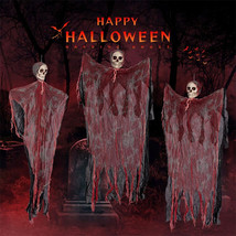 Halloween Hanging Ghost Pendant Dyed Blood Horror Skull Pendants For Halloween P - £9.87 GBP+