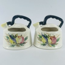 Shafford Ware Ceramic Tea Kettle Wall Pockets Planter Japan MCM Fruit VT... - $21.51