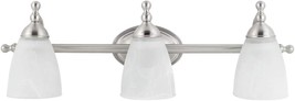 Globe Electric 50783 23&quot; 3-Light Vanity Lighting With Satin Nickel Finish And - £40.86 GBP