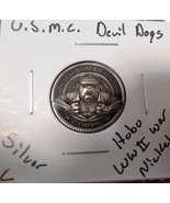 HOBO USMC Devil Dogs Marines Made From A REAL WWII Silver War Nickel SIGNED - $279.69 MXN